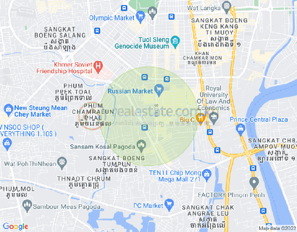 Mapa: Toul Tum Poung 1, Chamkarmon, Phnom Penh