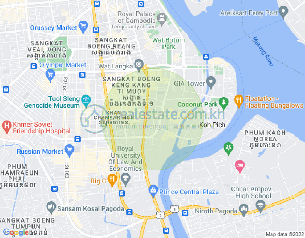 百色河分区, 占卡蒙, 金边地图