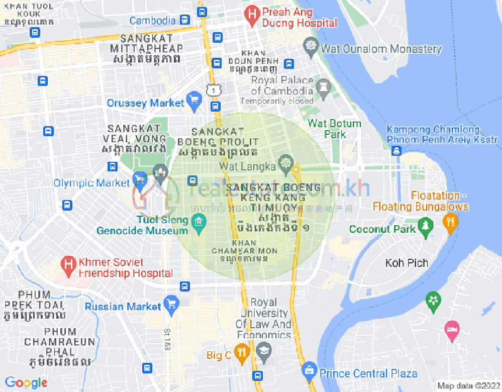 แผนที่ BKK 1, บึงเกงกอง, พนมเปญ