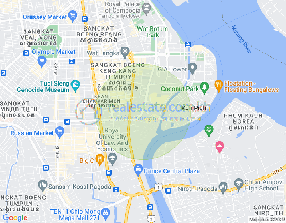 百色河分区, 占卡蒙, 金边地图
