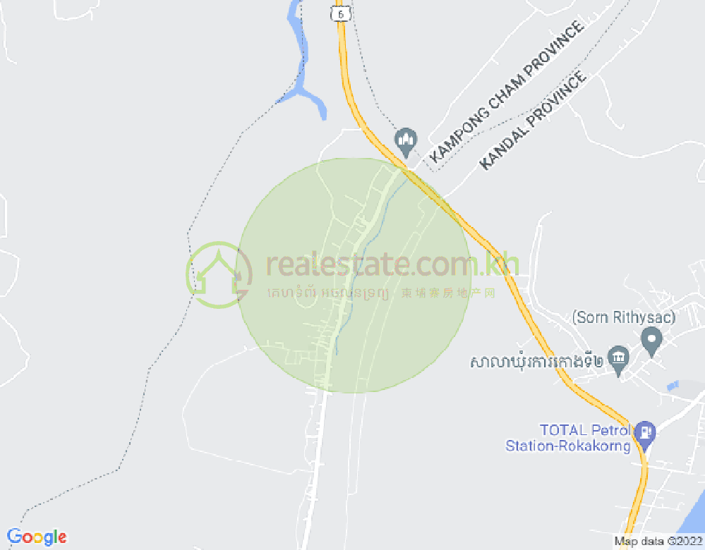 Map of កំពុងប្រាសាទ 15, Roka Kong II, Mukh Kampul, Kandal