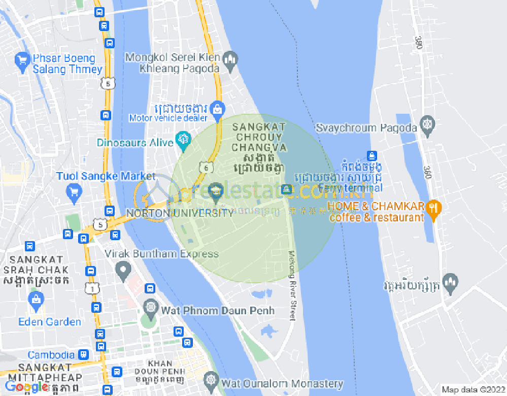 수정화구, 프놈펜 지도