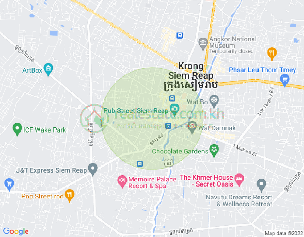 Map of San road Sok, Svay Dankum, Siem Reap