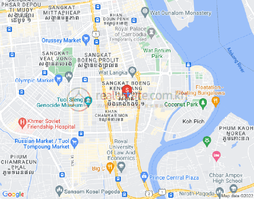 Mapa: BKK 1, Boeng Keng Kang, Phnom Penh
