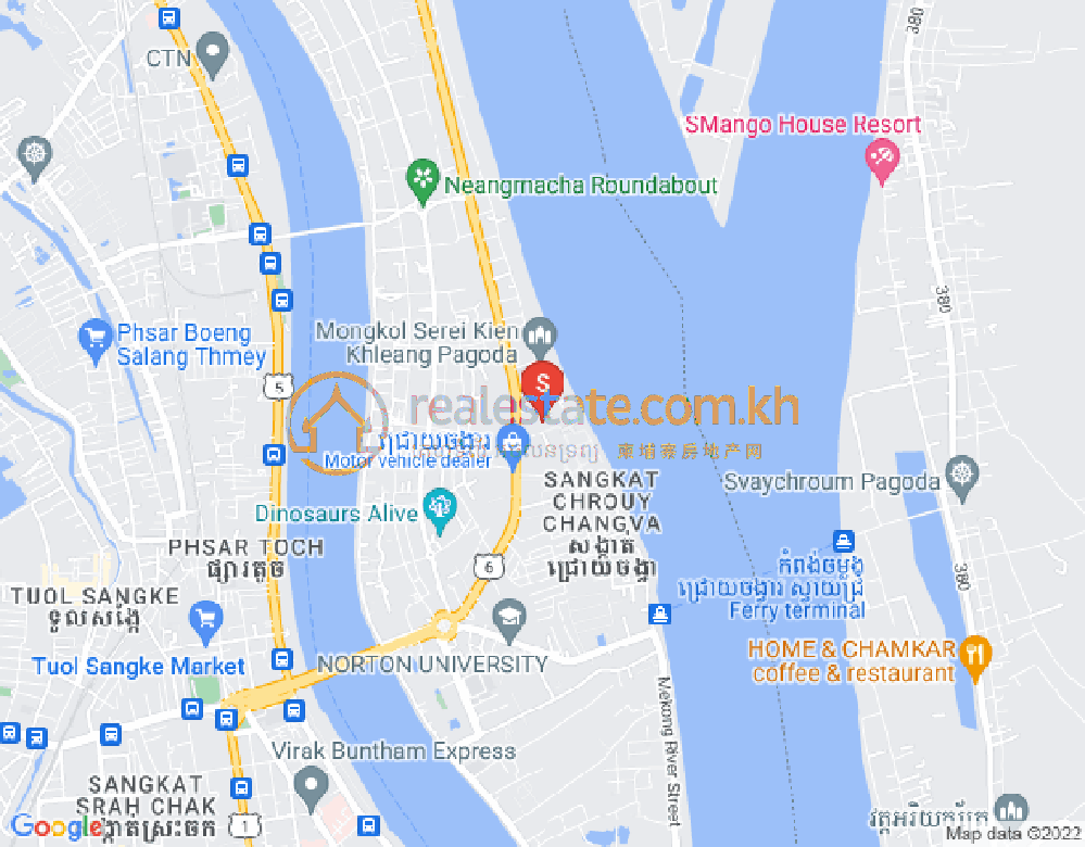 Mapa: Chroy Changvar, Phnom Penh