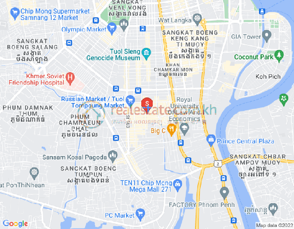 朱德奔1分区, 占卡蒙, 金边地图