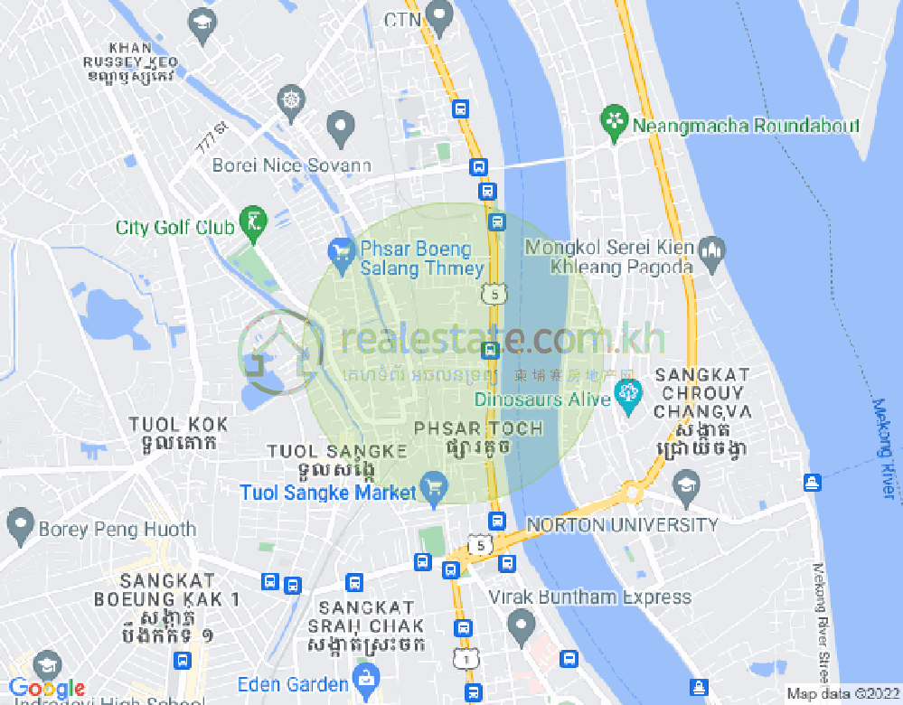 St 302 302, 万谷湖1分区, 堆谷区, 金边地图