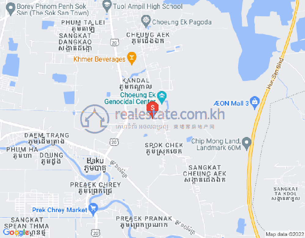 Map of Prey Sa, Dangkao, Phnom Penh