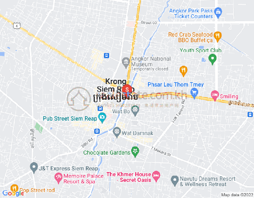 Mapa: Svay Dankum, Siem Reap