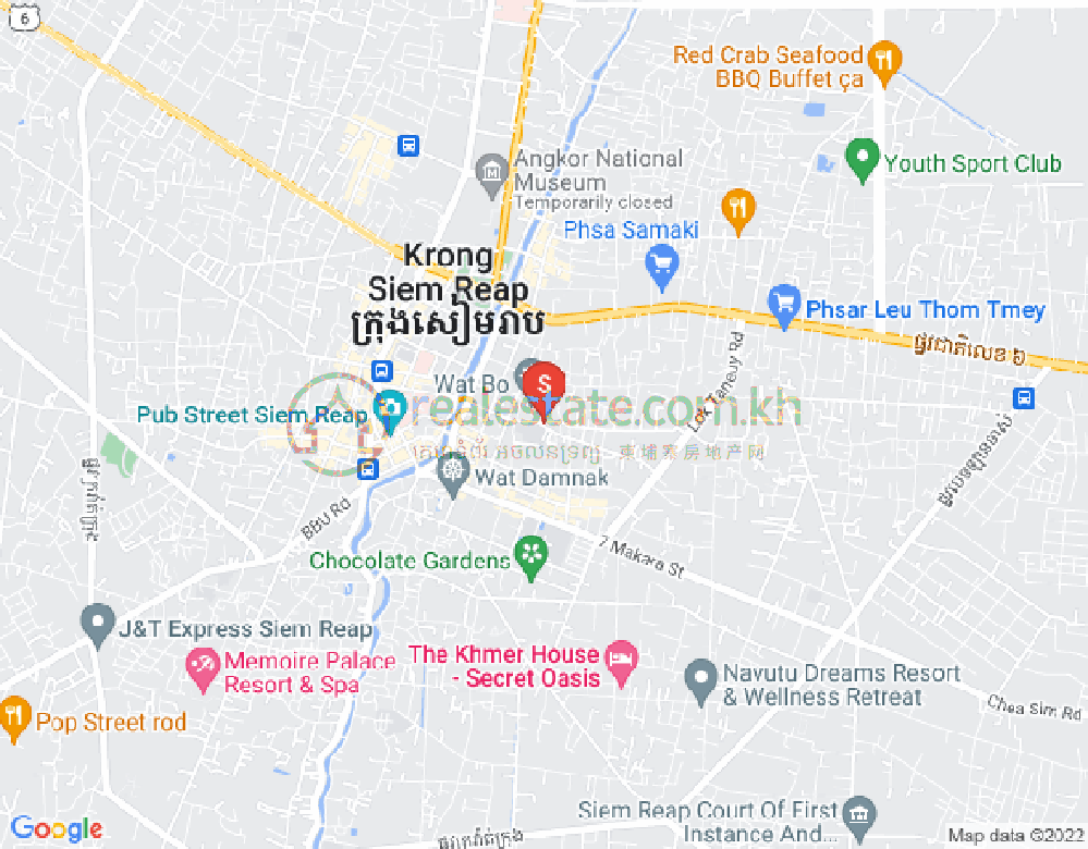 Mapa: Sala Kamraeuk, Siem Reap