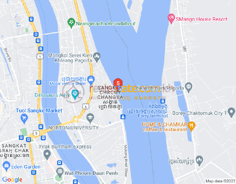 Mapa: Chroy Changvar, Phnom Penh