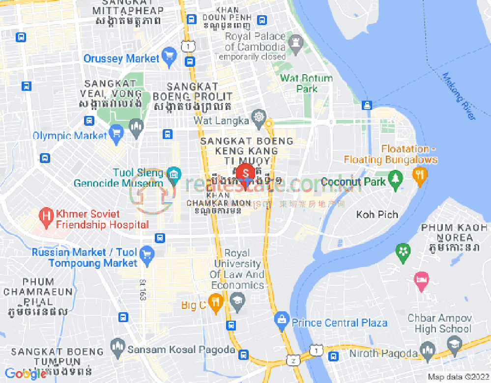 Mapa: Toul Tum Poung 1, Chamkarmon, Phnom Penh