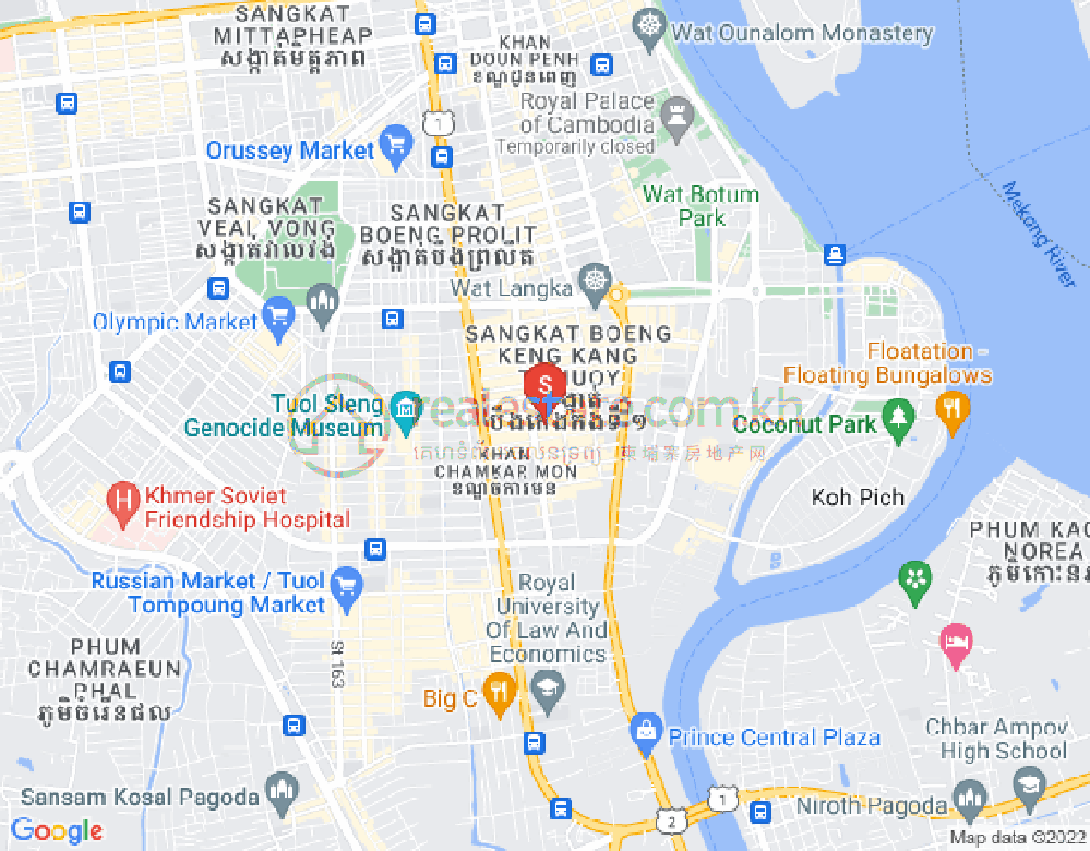 朱德奔1分区, 占卡蒙, 金边地图