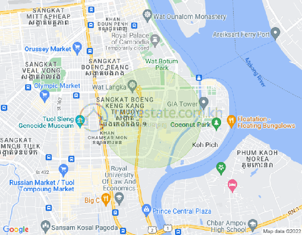 百色河分区, 占卡蒙, 金边地图