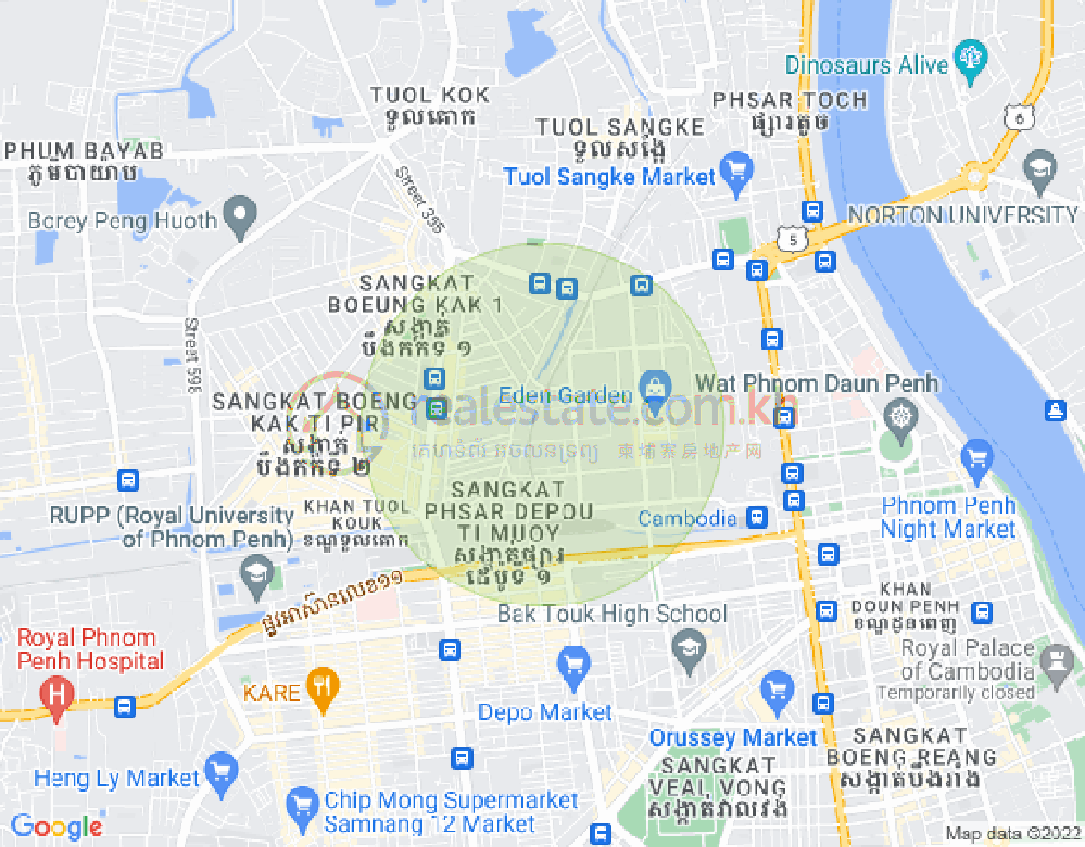 斯拉甲, 隆边区, 金边地图