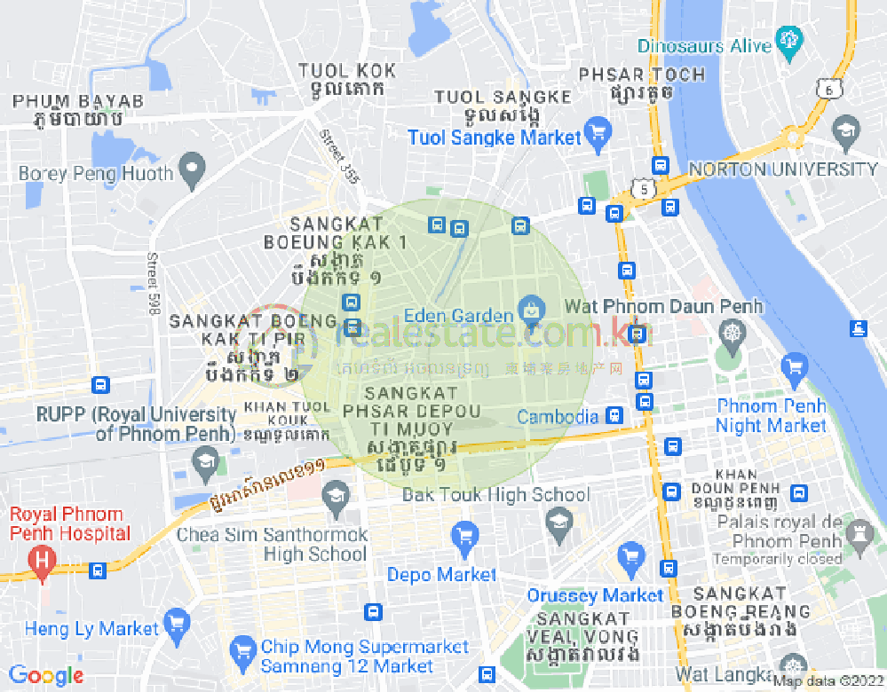 斯拉甲, 隆边区, 金边地图