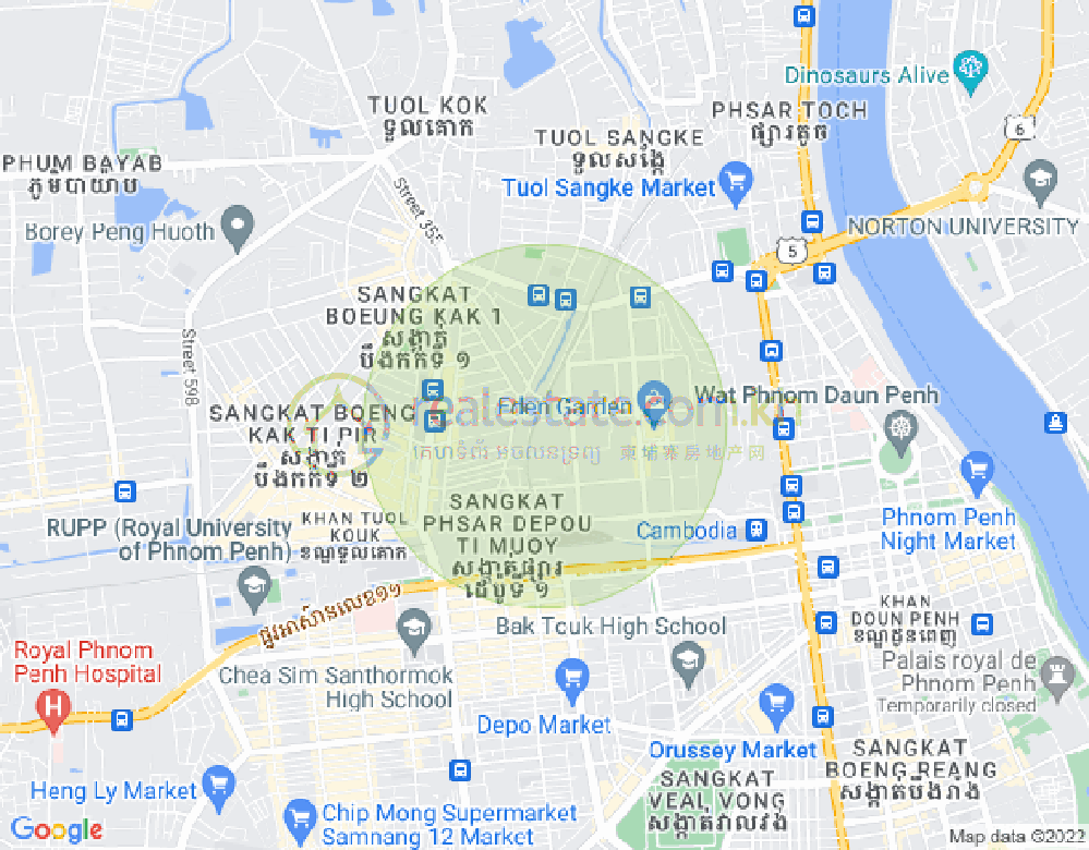 แผนที่ สระจก, ดวนป็ญ, พนมเปญ