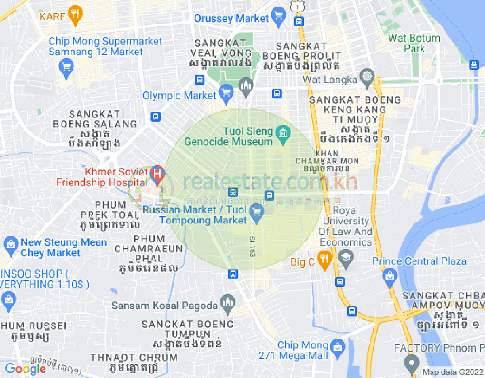 แผนที่ บีเคเค 3, บึงเกงกอง, พนมเปญ