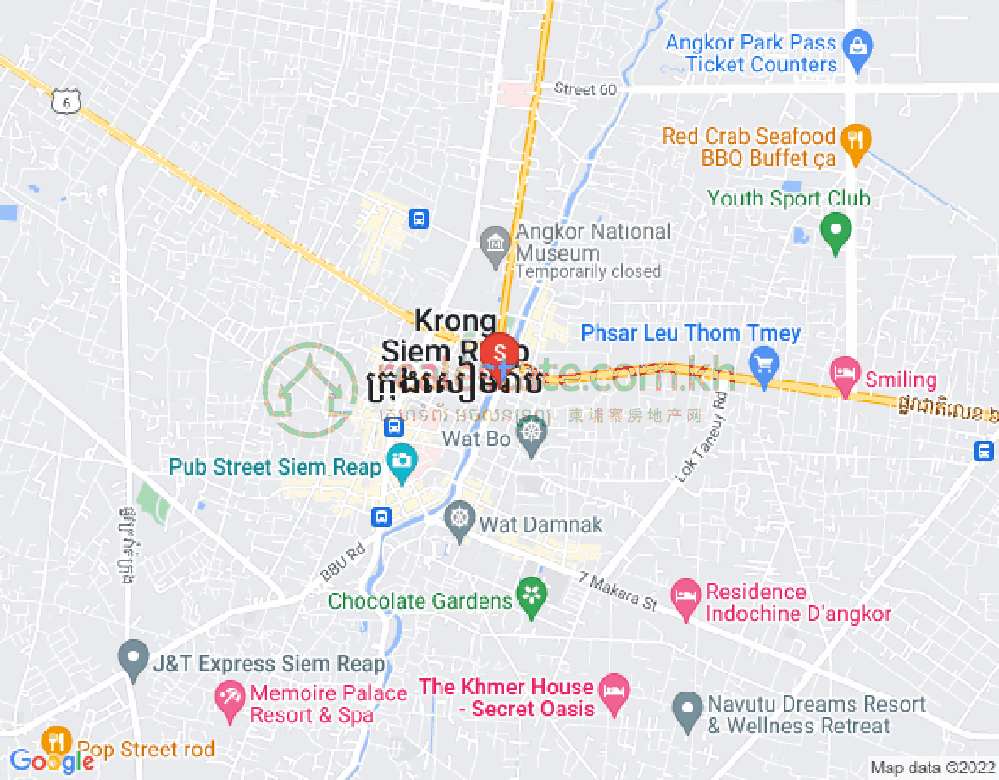 แผนที่ สวายดังกุม, เสียมเรียบ