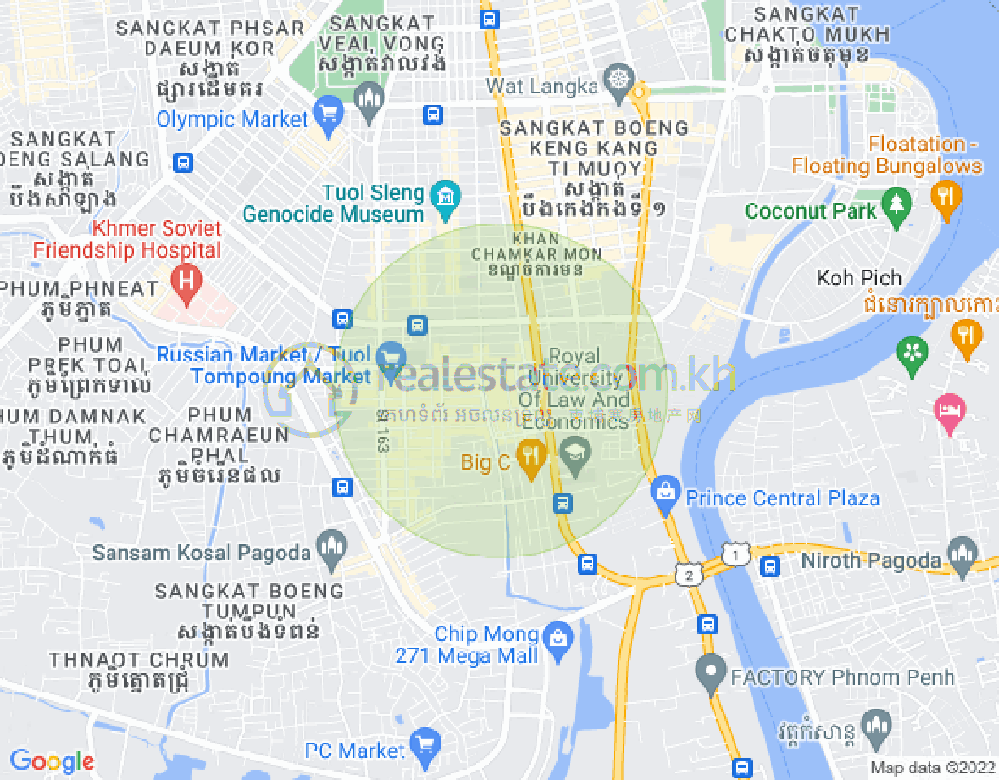 แผนที่ บึงตระเบก, จัมการมอน, พนมเปญ
