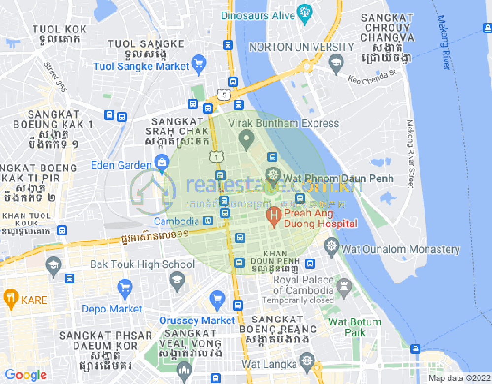 Chey Chumneah分区, 隆边区, 金边地图