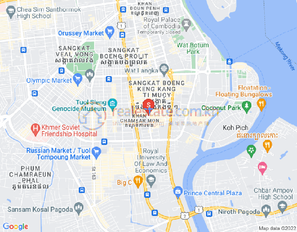 Mapa: Toul Tum Poung 2, Chamkarmon, Phnom Penh