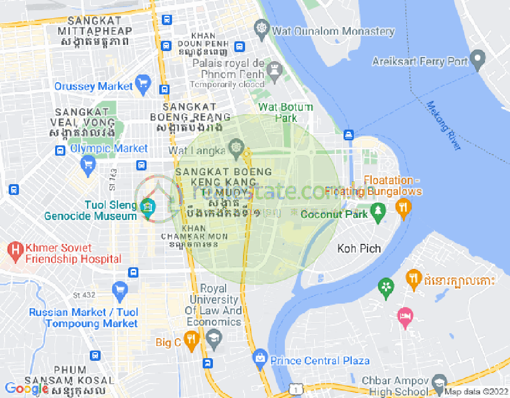 朱德奔1分区, 占卡蒙, 金边地图