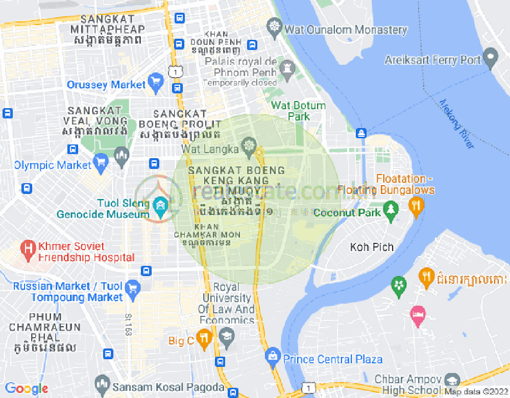 朱德奔1分区, 占卡蒙, 金边地图