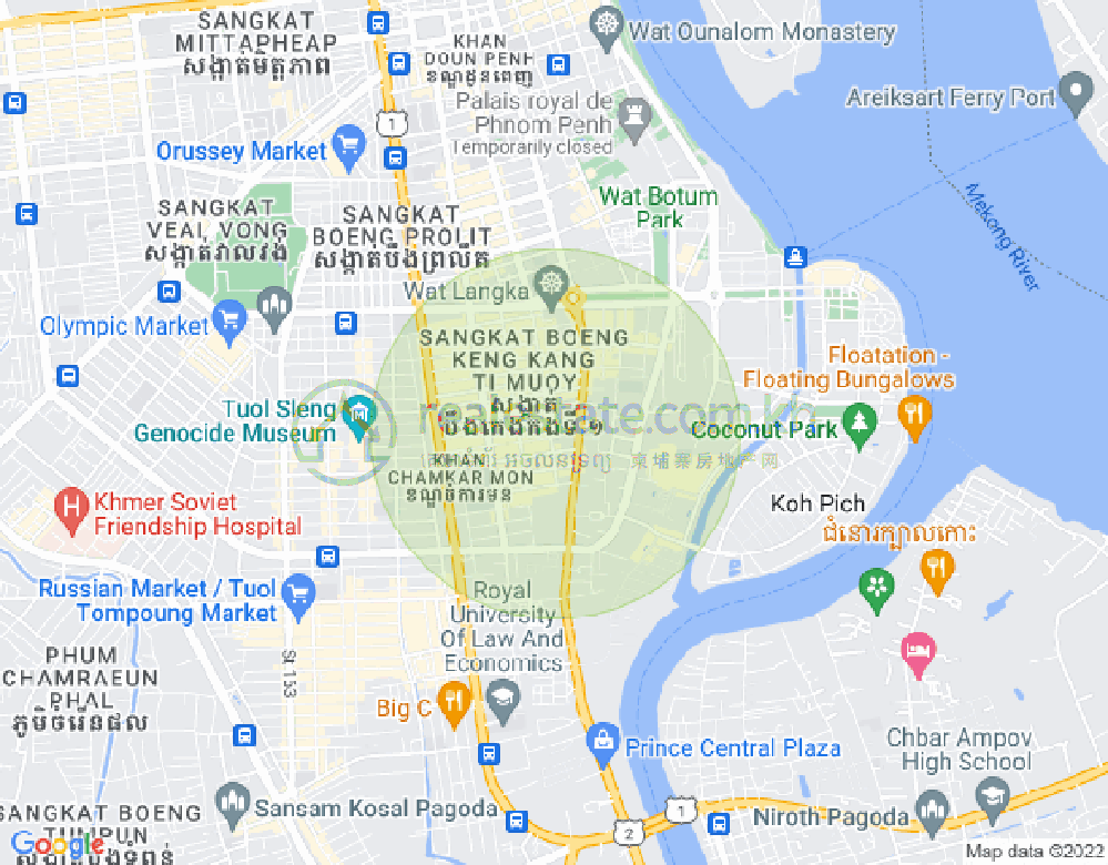 แผนที่ บีเคเค 2, บึงเกงกอง, พนมเปญ