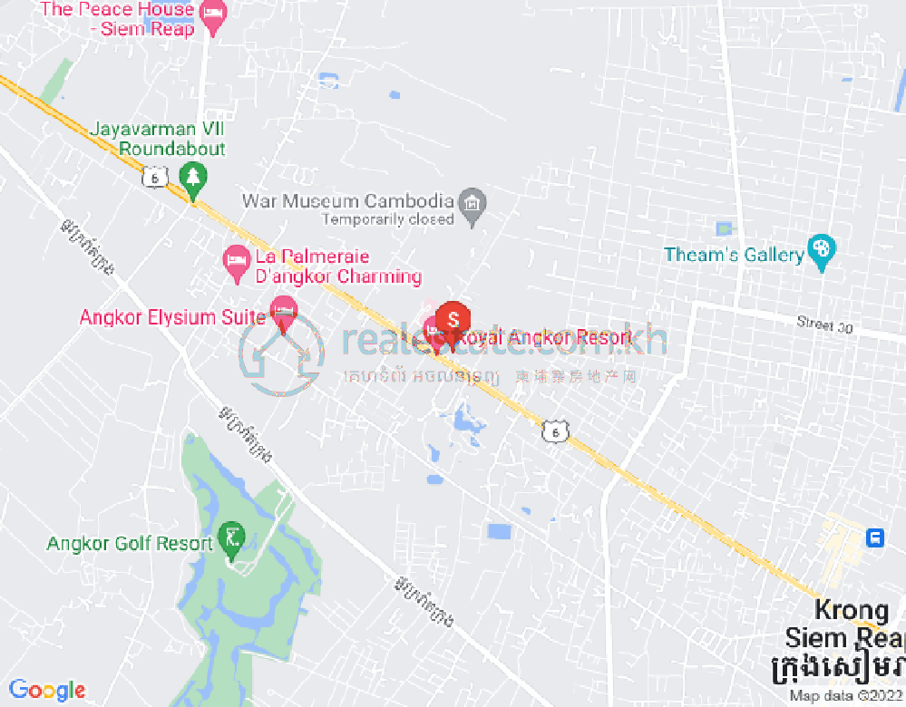 Map of Srangae, Siem Reap