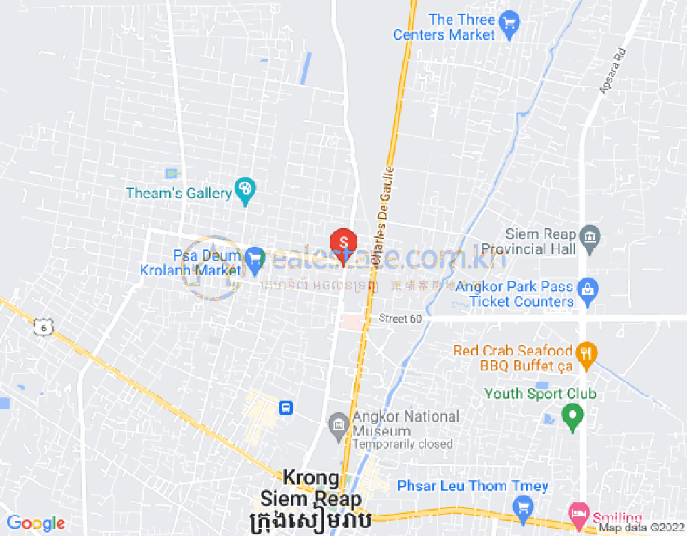 Kouk Chak 分区, 暹粒地图