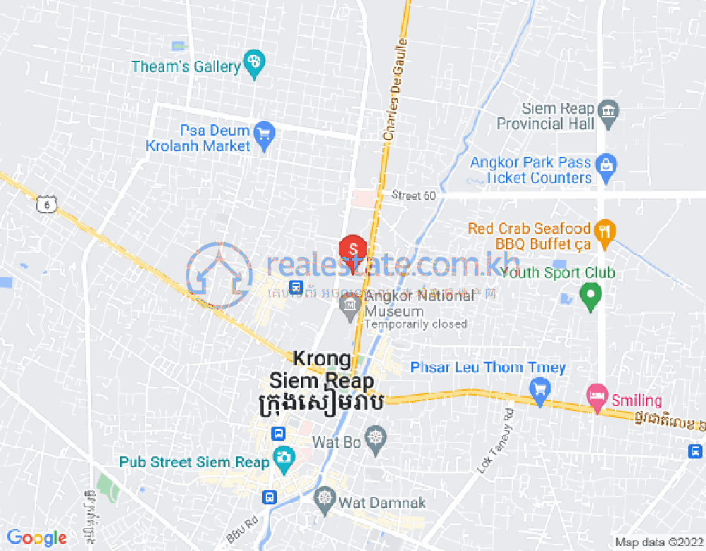 Kouk Chak 分区, 暹粒地图