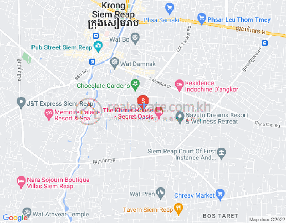 Sala Kamraeuk县, 暹粒地图