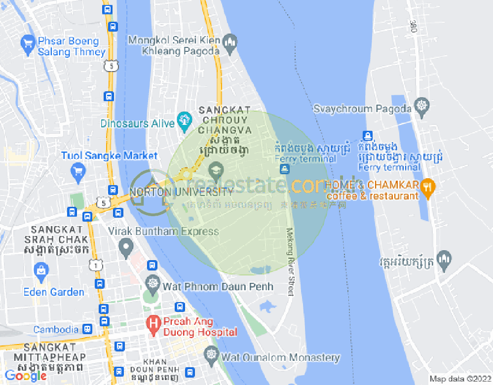 Carte de Chroy Changvar, Phnom Penh