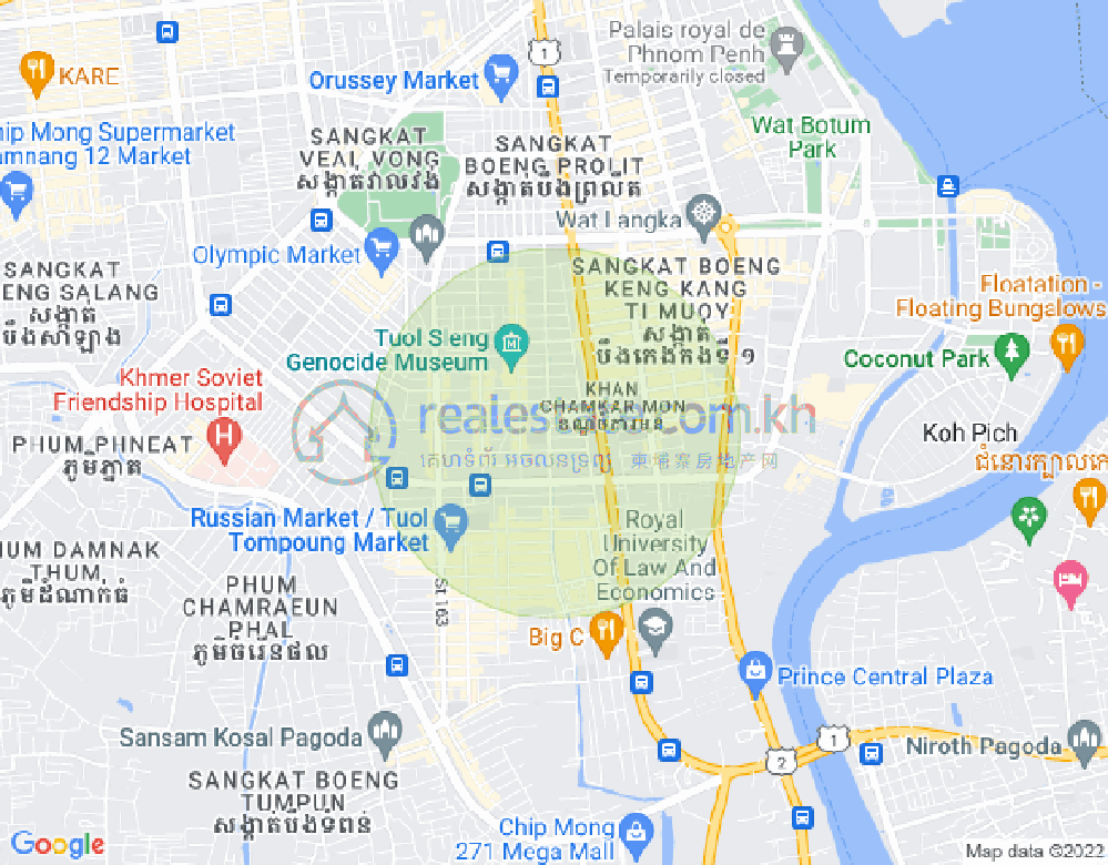 แผนที่ บีเคเค 3, บึงเกงกอง, พนมเปญ