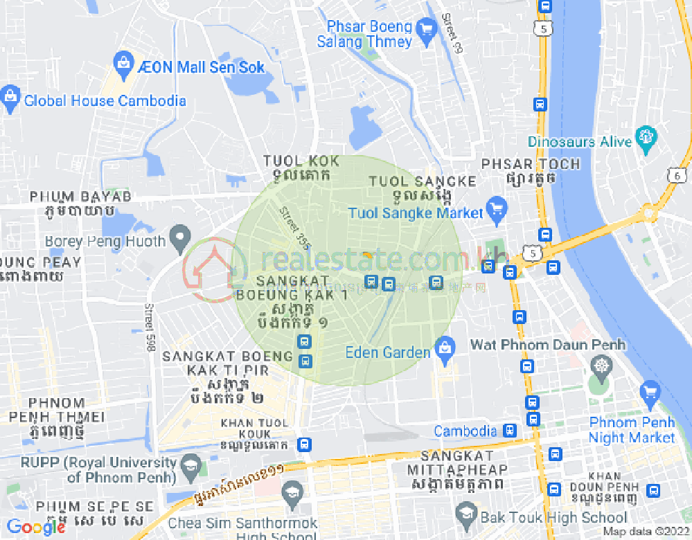 万谷湖1分区, 堆谷区, 金边地图