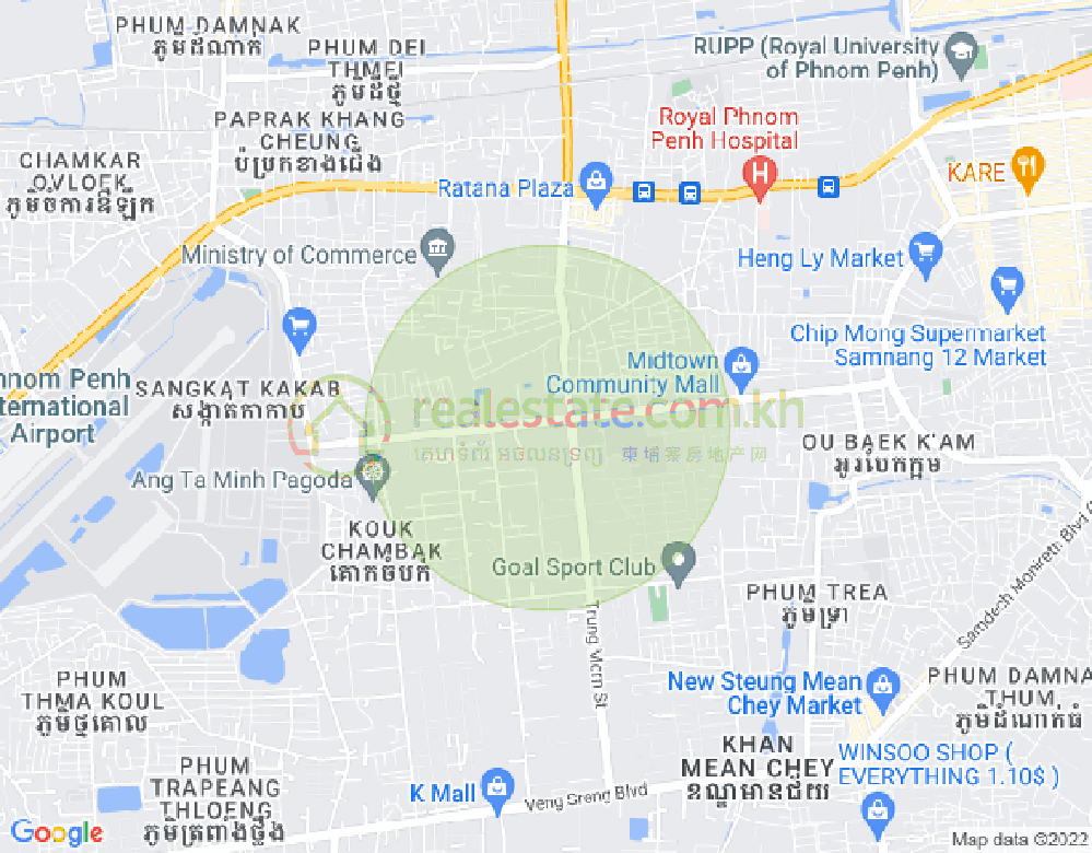 ផែនទី ទឹកថ្លា, សែនសុខ, ភ្នំពេញ