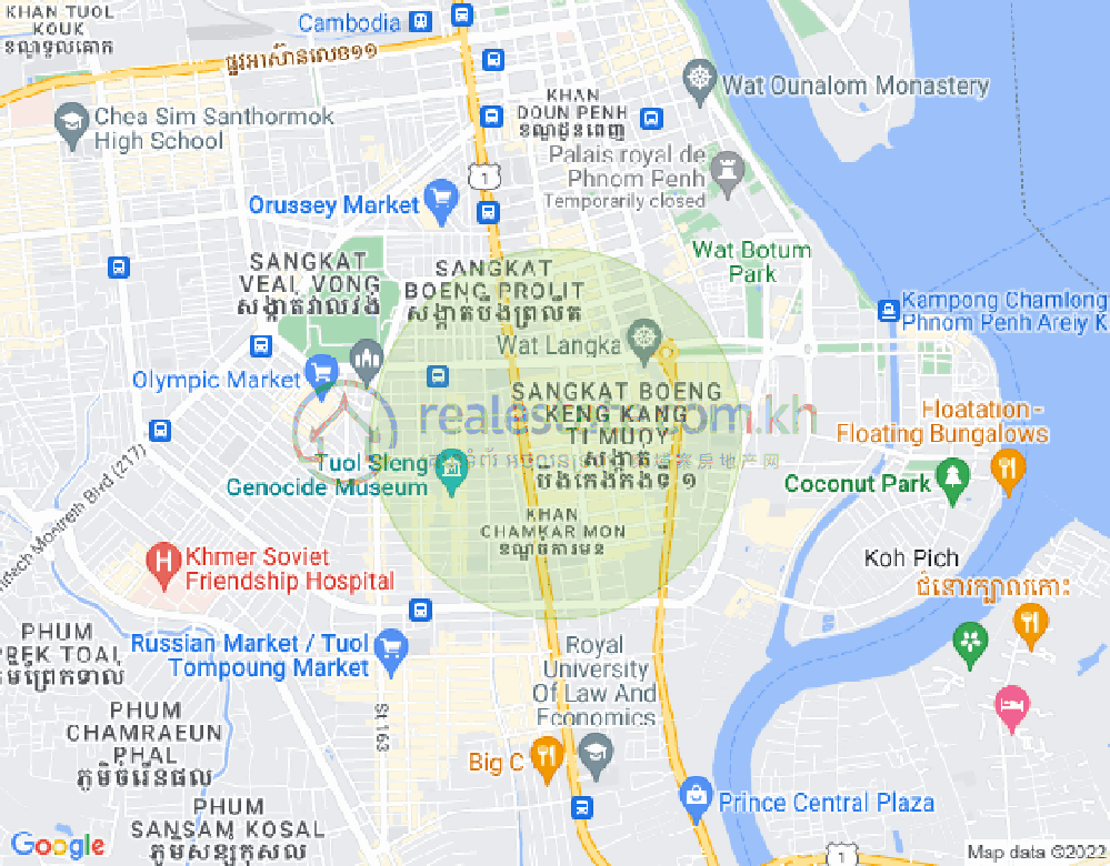 Mapa: st 302 BKK1 302, BKK 1, Boeng Keng Kang, Phnom Penh