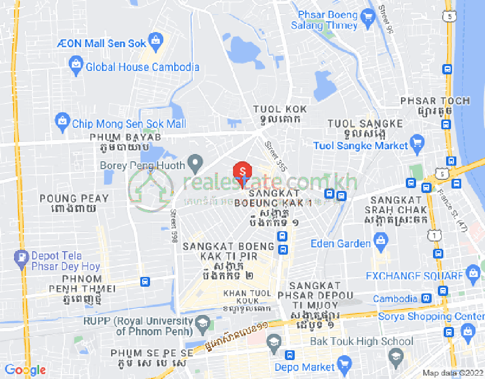 ផែនទី ទឹកល្អក់១, ទួលគោក, ភ្នំពេញ