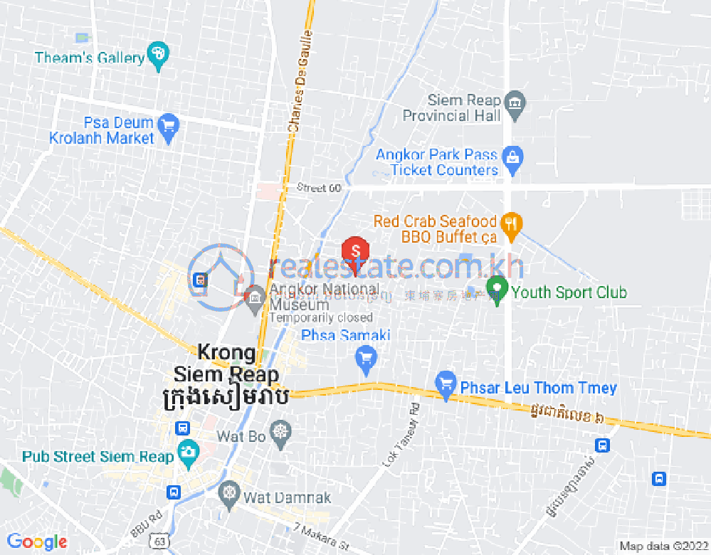 Sla Kram 分区, 暹粒地图