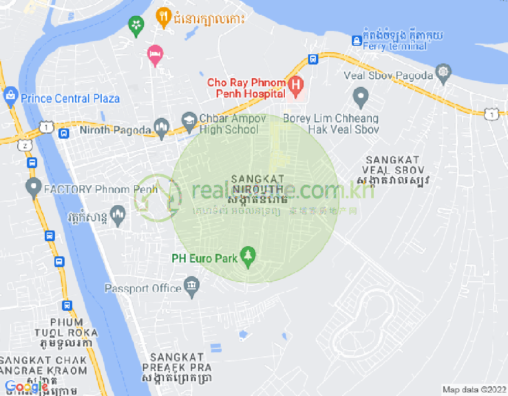 Carte de Nirouth, Chbar Ampov, Phnom Penh