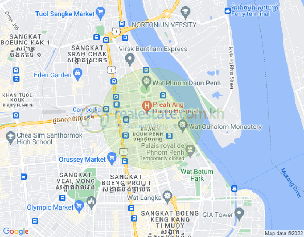 แผนที่ ผสาจ๊ะ, ดวนป็ญ, พนมเปญ