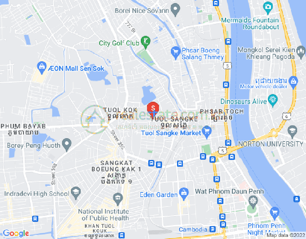 ផែនទី ទួលសង្កែ, ឫស្សីកែវ, ភ្នំពេញ