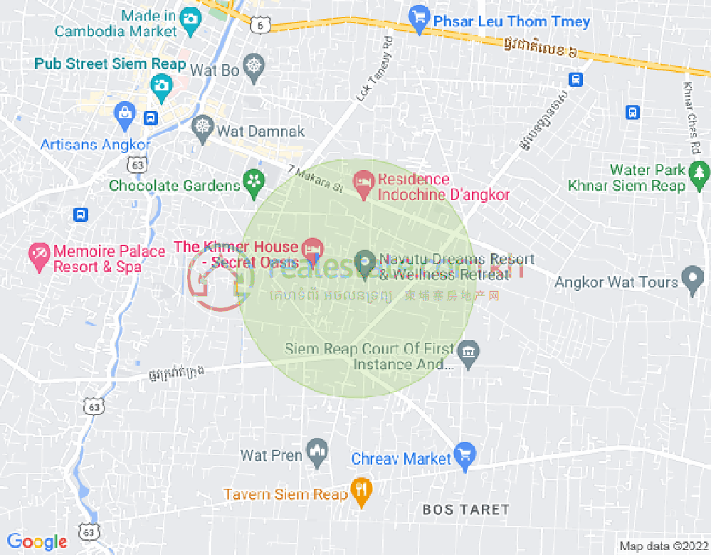 Mapa: Sala Kamraeuk, Siem Reap