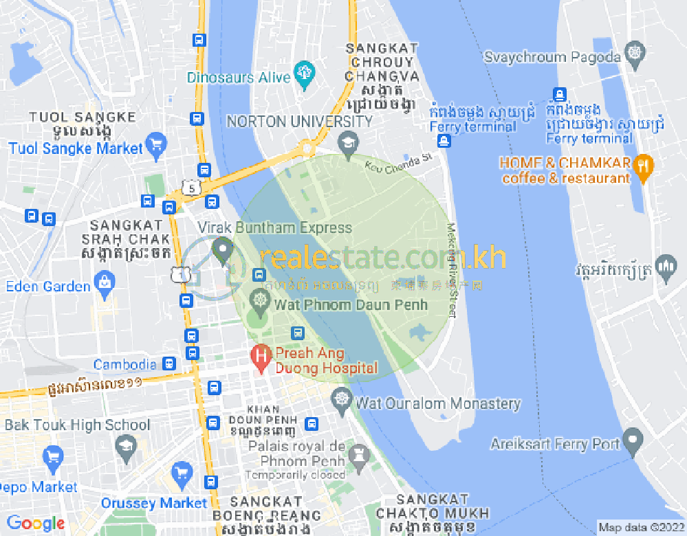수정화구, 프놈펜 지도
