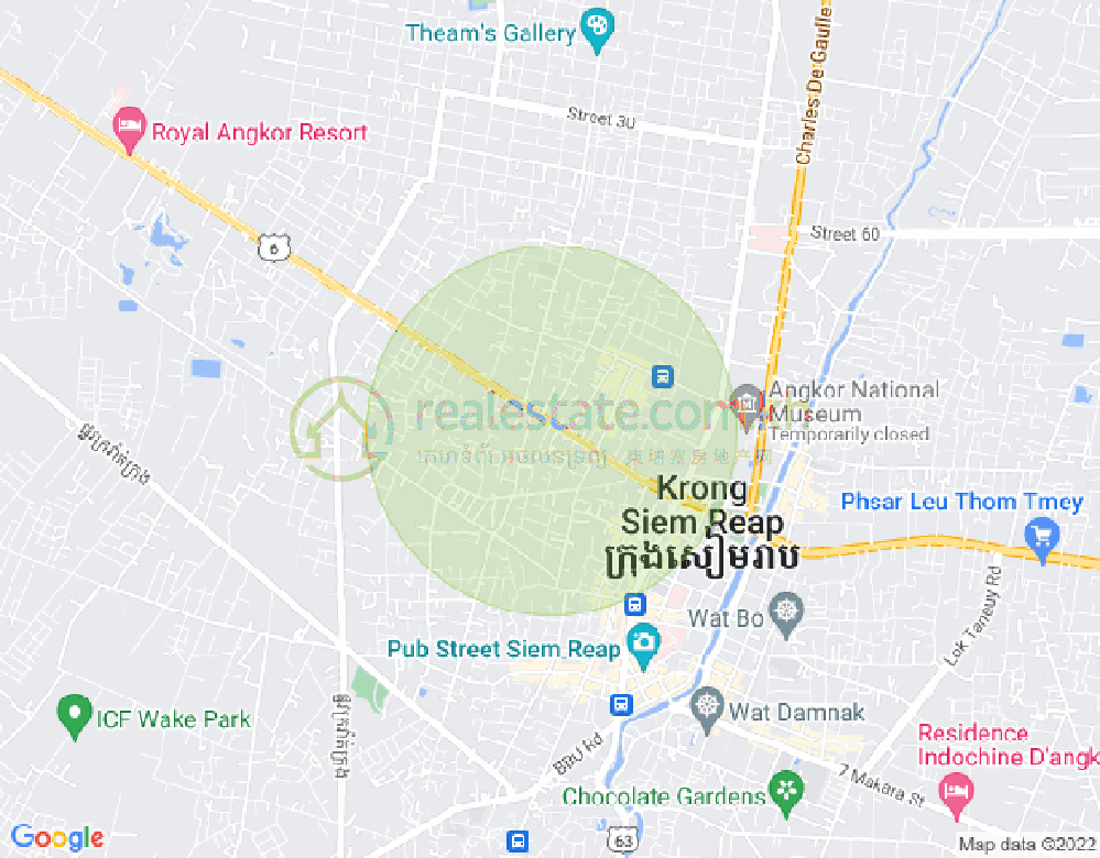 スヴァイダンクム, シェムリアップの地図