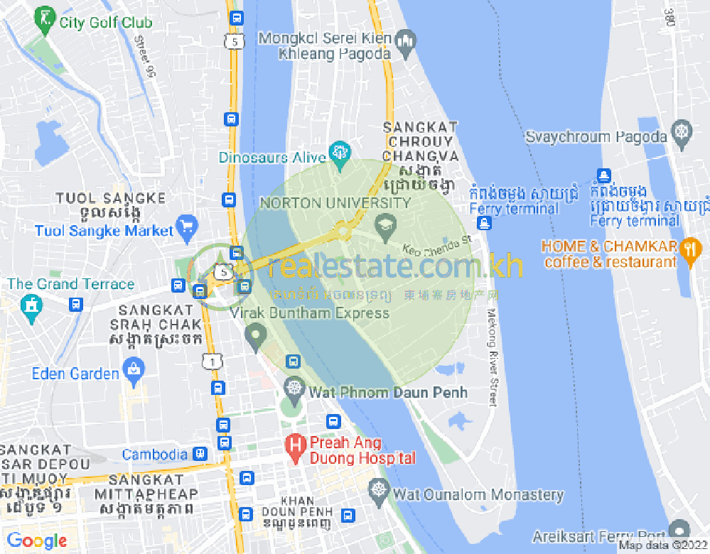 แผนที่ sab 12 Tonle, จเรยจังวา, พนมเปญ