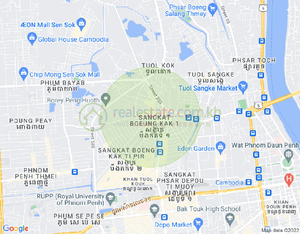 317 St.317, 万谷湖1分区, 堆谷区, 金边地图