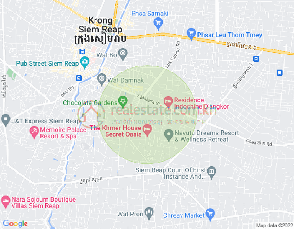 Mapa: Sala Kamraeuk, Siem Reap