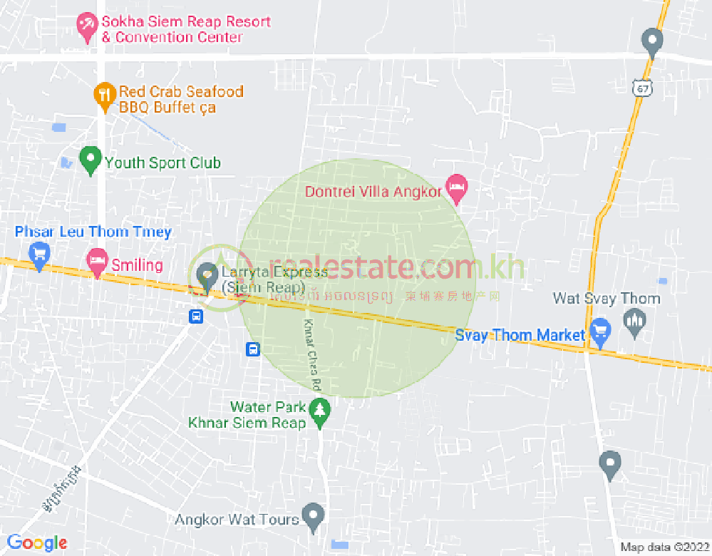 Map of Sla Kram, Siem Reap